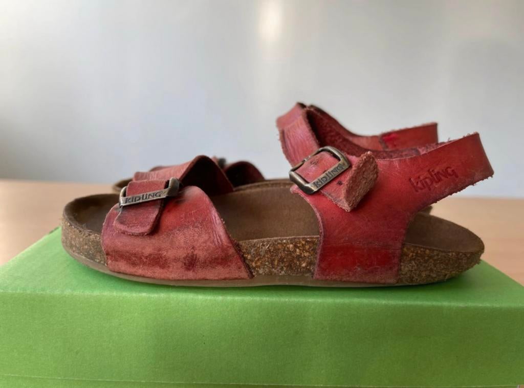 Sandales cuir rouge Kipling p.29, Enfants & Bébés, Garçon ou Fille, Kipling, Enlèvement ou Envoi, Utilisé