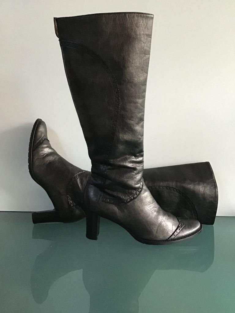Livraison gratuite | Bottes grises noires Peter Kaiser 38½, Peter Kaiser, Comme neuf, Bottes hautes, Noir