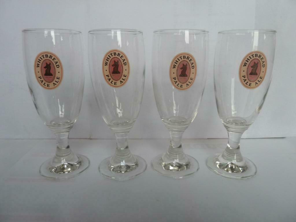 Verres Whitbread Pale Ale, 4, neufs, Collections, Enlèvement ou Envoi, Neuf, Verre ou Verres, Autres marques