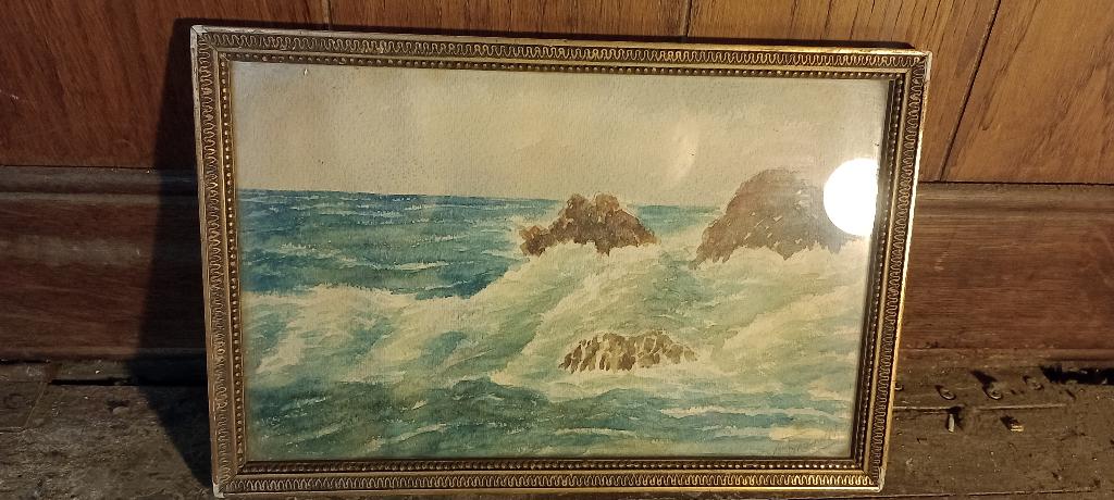 Peinture aquarelle signée, 30x20, n249, Enlèvement ou Envoi