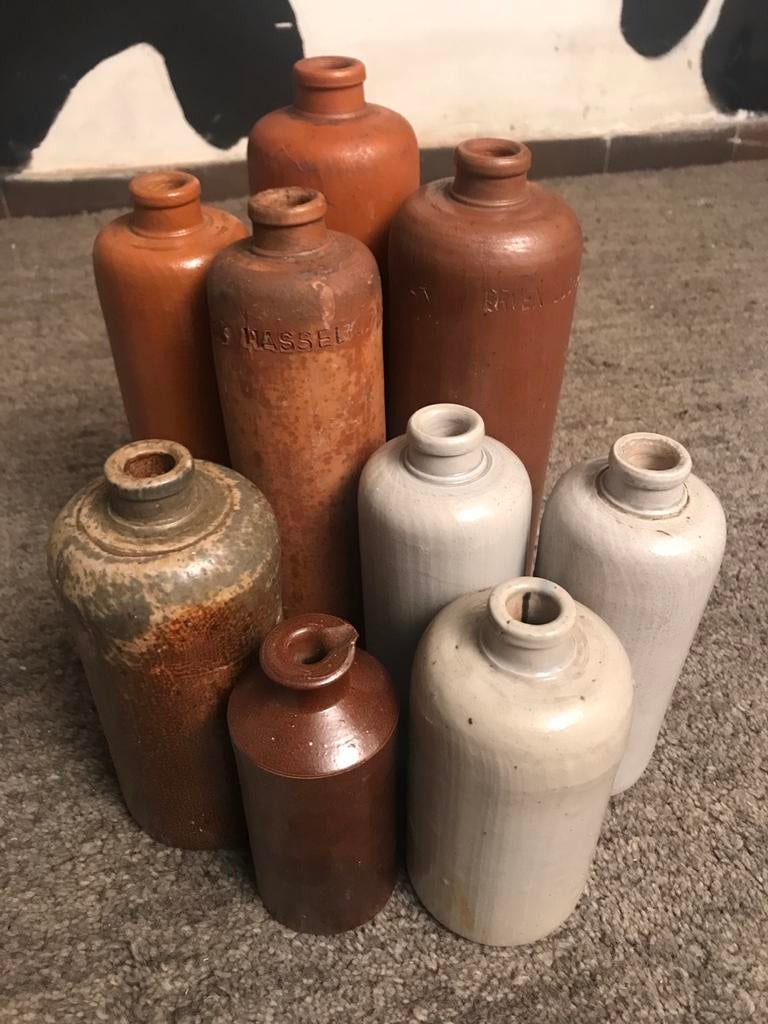 LOT OUDE STENEN FLESSEN, Ophalen, Gebruikt