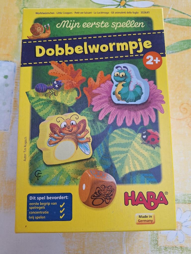 spel Dobbelwormpje - Haba 2+, Een of twee spelers, Ophalen, Gebruikt, HABA
