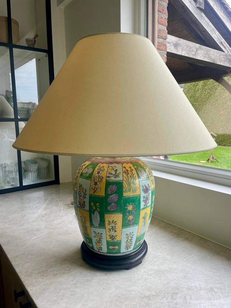 Grande lampe en porcelaine, Enlèvement, Utilisé