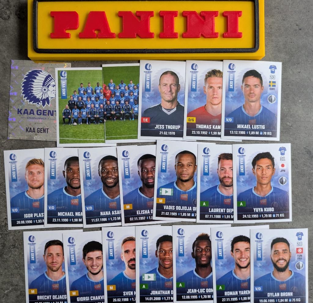 PANINI VOETBAL STICKERS AA GENT 20X 2019/20 JONATHAN DAVID, Ophalen of Verzenden, Nieuw