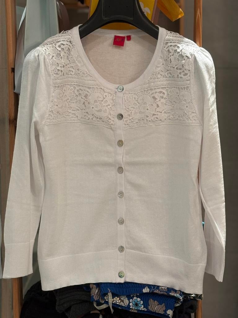 Mooi wit giletje van Jeff (1/36)., Kleding | Dames, Ophalen, Jeff, Wit, Zo goed als nieuw