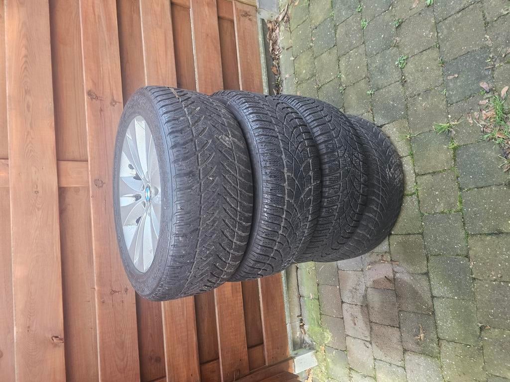 bmw 17, 5x120 pneu runflat avec capteur de pression, Ophalen, Gebruikt, Velg(en)