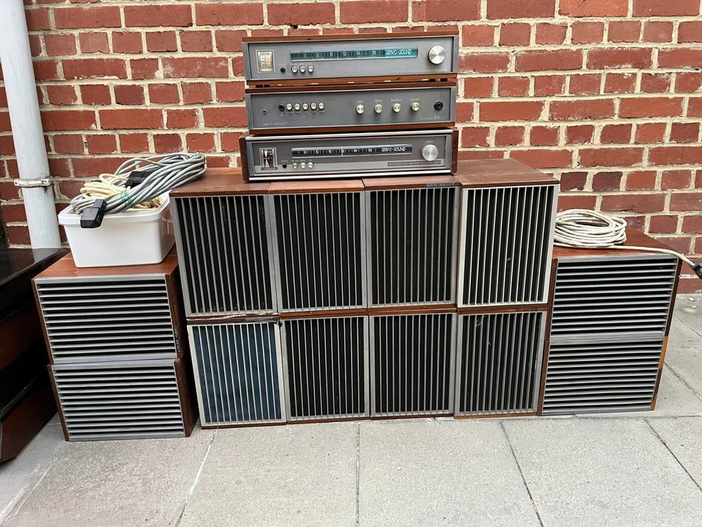 Zeldzame hifi-set van SERVO-SOUND (België) - jaren 60/70, Ophalen, Gebruikt