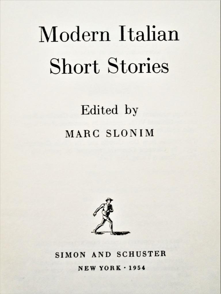 Modern Italian Short Stories (34) - 1954 [+ 34 biographies], Enlèvement ou Envoi, Marc Slonim (compiler), Utilisé, Europe autre