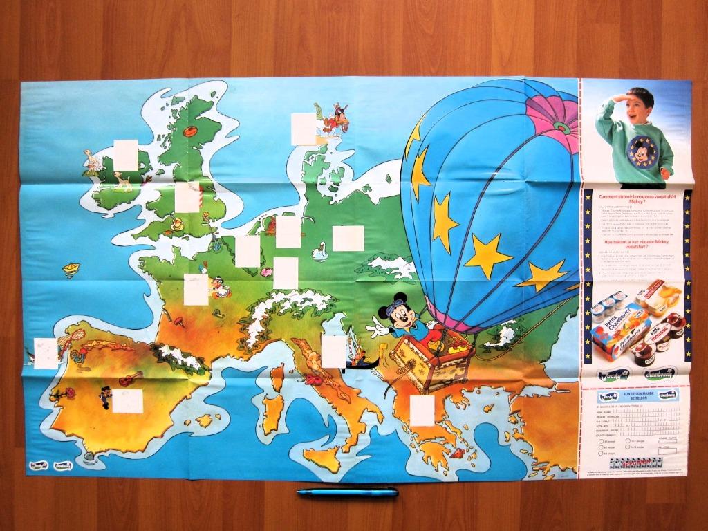 Poster géant Mickey (Jacky) du Spirou 2755 (1990), Ophalen of Verzenden, Zo goed als nieuw, Walt Disney, Eén stripboek