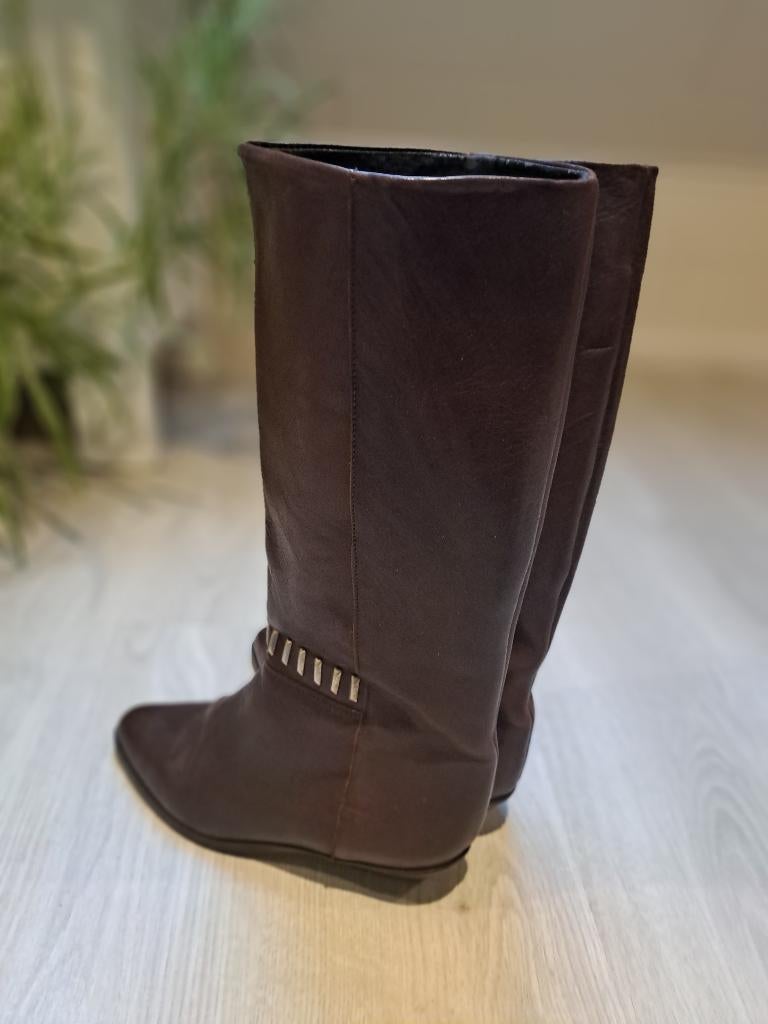 Stoere bruine cowboy laarzen, Kleding | Dames, Ophalen, Hoge laarzen, Bruin, Gedragen