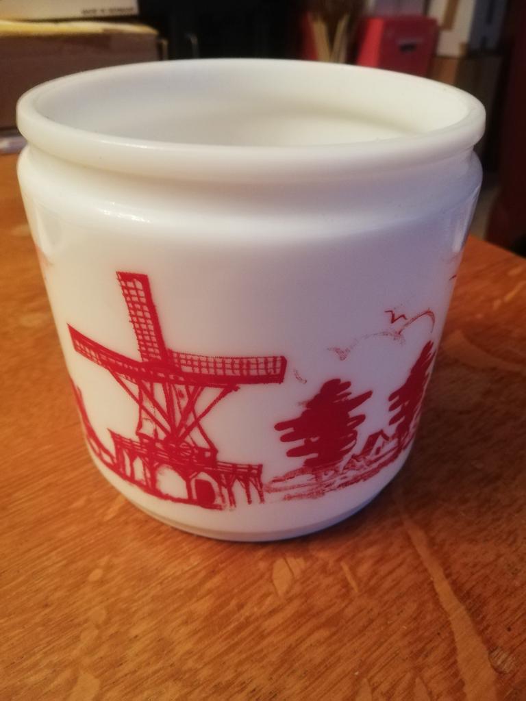 Oude opaline tabakspot, Verzamelen, Ophalen of Verzenden
