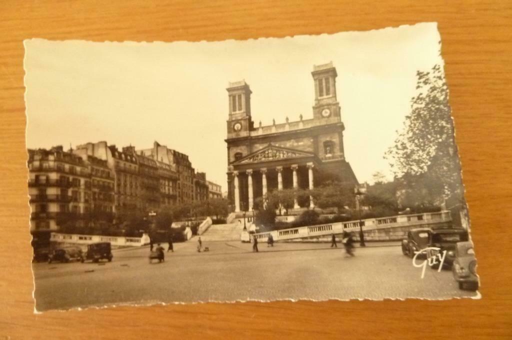 Kaart / foto Parijs - La Place Lafayette, Verzamelen, Ophalen of Verzenden, 1940 tot 1960, Ongelopen, Frankrijk