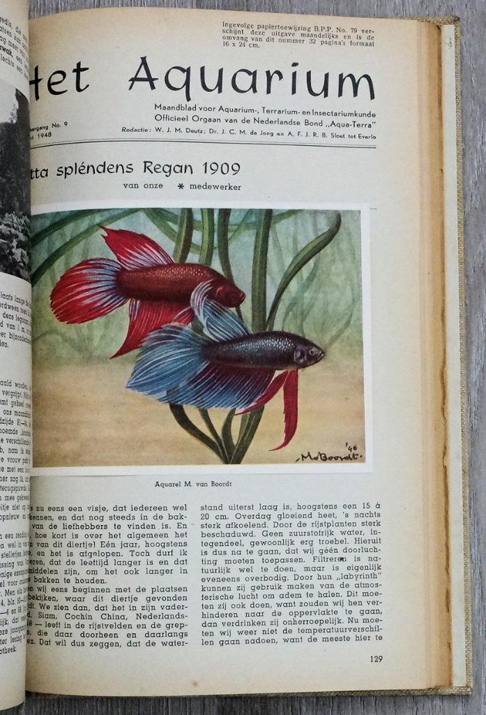 HET AQUARIUM 1947-48 JAARGANG 18 TERRARIUM INSECTARIUM, Antiek en Kunst, Antiek | Boeken en Manuscripten, Ophalen of Verzenden