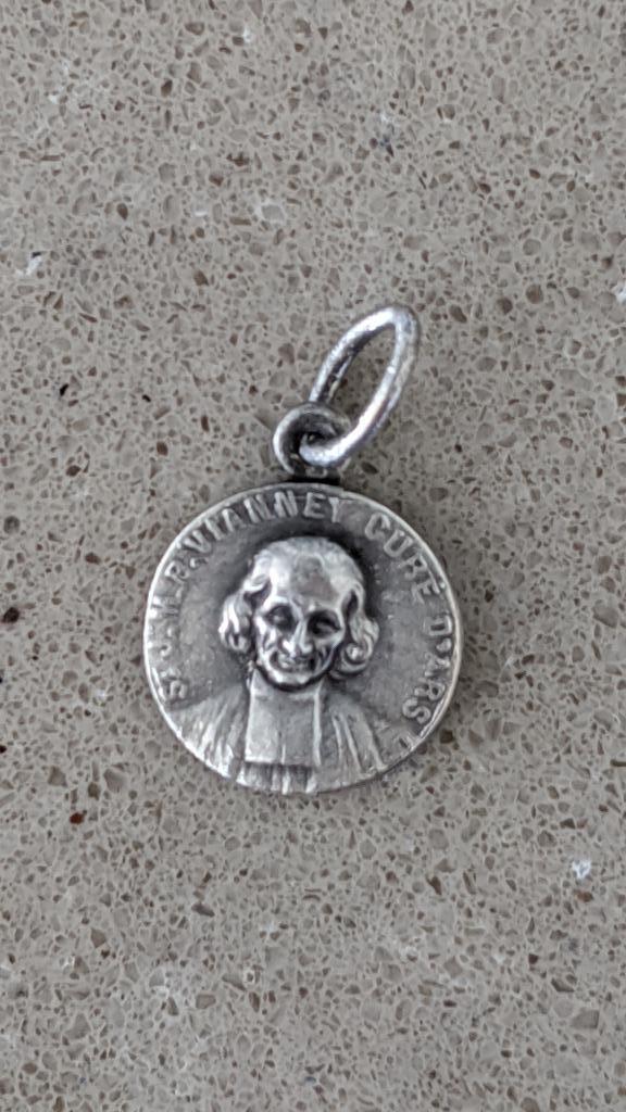 Hanger, medaillon Maagd Maria - verzilverd, rond, Ophalen of Verzenden, Nieuw, Sieraad, Christendom | Katholiek