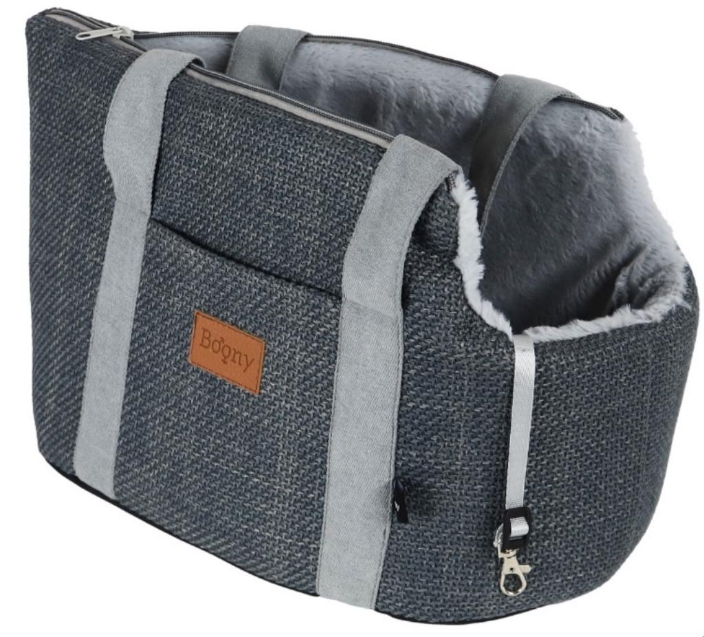 Hondendraagtas Linnenlook Grijs 46cm, Dieren en Toebehoren, Ophalen, Nieuw