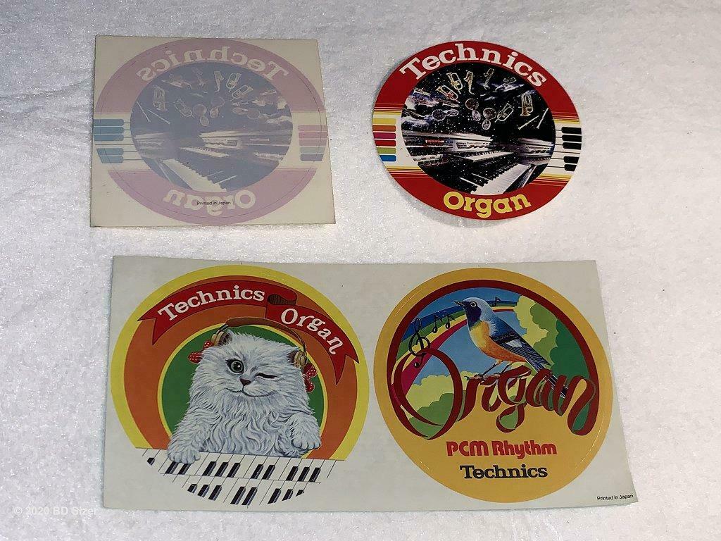 Lot 4x stickers Technics Organ, Envoi, Comme neuf