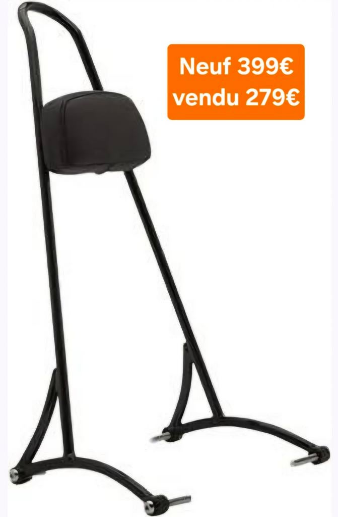 Sissy bar de 20" Noir Harley Davidson