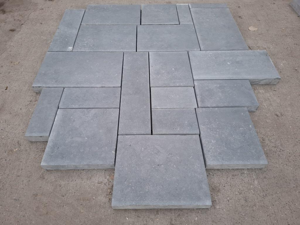 Blauwe steen tegels banden vrije lengtes-vaste breedte-5 cm, Ophalen, Overige typen, Nieuw, Natuursteen
