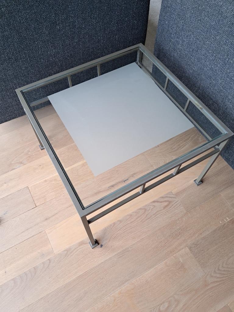 Salonhoektafel, Huis en Inrichting, Tafels | Salontafels, Ophalen, Gebruikt, 50 tot 100 cm, Vierkant