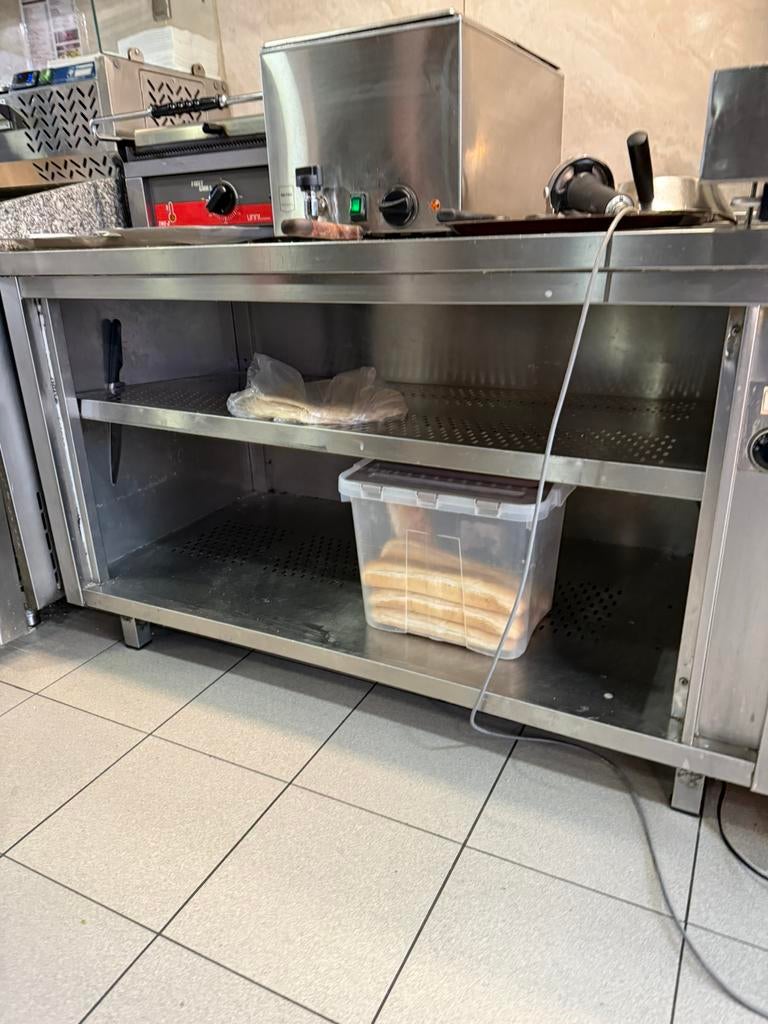 RVS Inox Werktafels - Wandrekken - Horeca Inox meubilair, Enlèvement, Utilisé