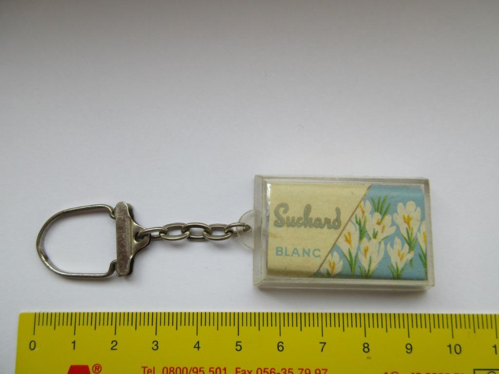 Porte-clés vintage SUCHARD BLANC chocolat S.A.B. Zaventem, Collections, Porte-clés, Enlèvement
