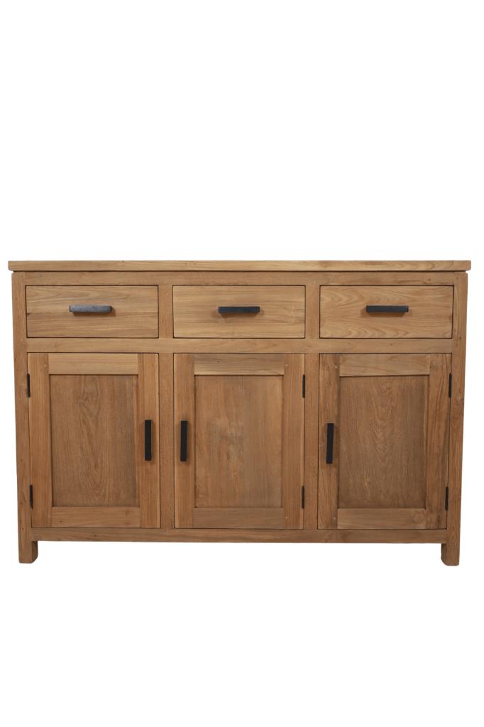 teak houten dressoir maat 130, 25 à 50 cm, 100 à 150 cm, Neuf, Teck