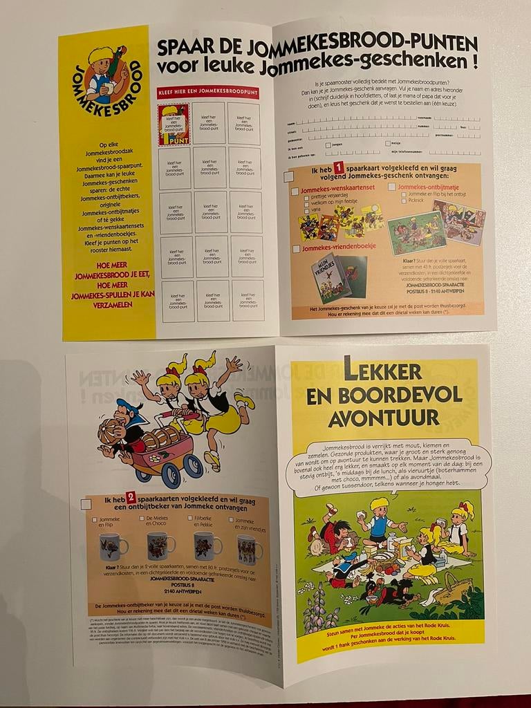Jommeke folder lekker en boordevol avontuur, Verzamelen, Ophalen of Verzenden, Plaatje, Poster of Sticker