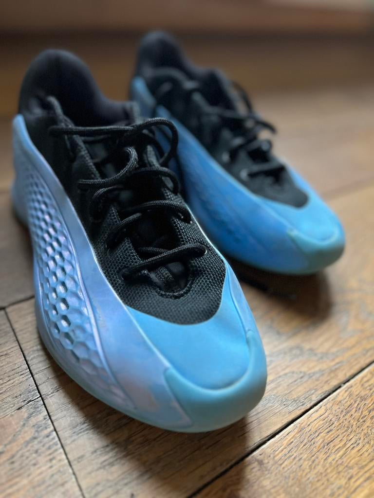 Adidas sportschoenen – maat 43⅓ – zwart/blauw – goede staat, Sports & Fitness, Course, Jogging & Athlétisme, Adidas, Chaussures de course à pied