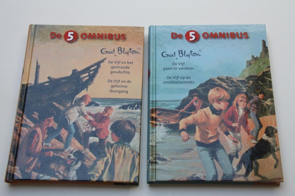 De 5 omnibus * 2 boeken * de vijf * enid blyton * +8 jaar, Boeken, Verzenden, Gelezen, Fictie algemeen