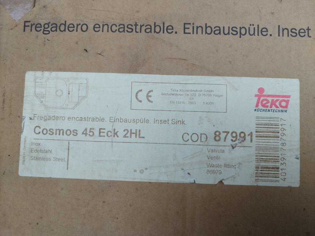 Évier Teka 88,4 x50,4 cm - INOX - Nouveau !, Maison & Meubles, Gris, Moins de 100 cm, Comme neuf, 50 à 100 cm
