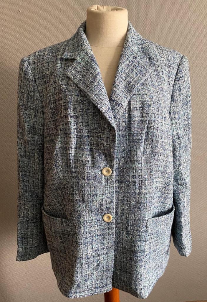 Lichtblauwe blazer Jobis maat 46, Taille 46/48 (XL) ou plus grande, Comme neuf, Bleu, Manteau