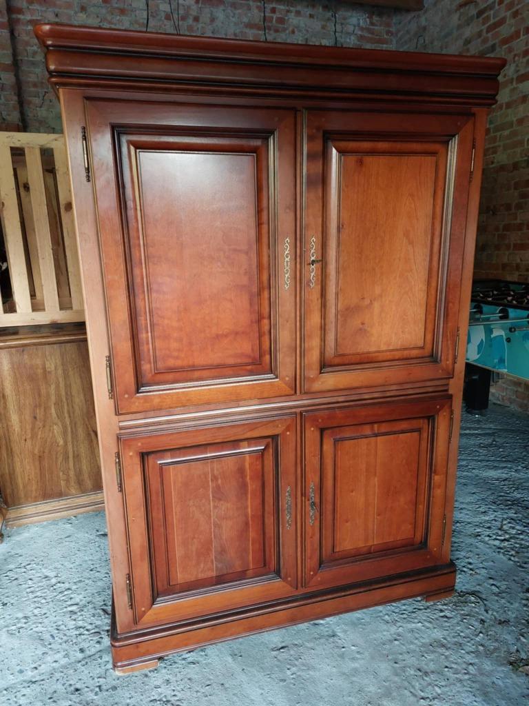 TV kast, Ophalen, Gebruikt, 100 tot 150 cm, Kersenhout