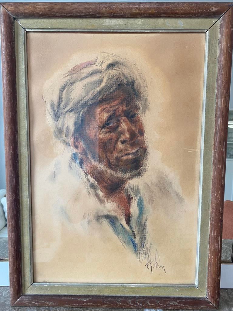Dessin pastel orientaliste Fernand Gillion, Antiquités & Art, Art | Peinture | Classique, Enlèvement ou Envoi