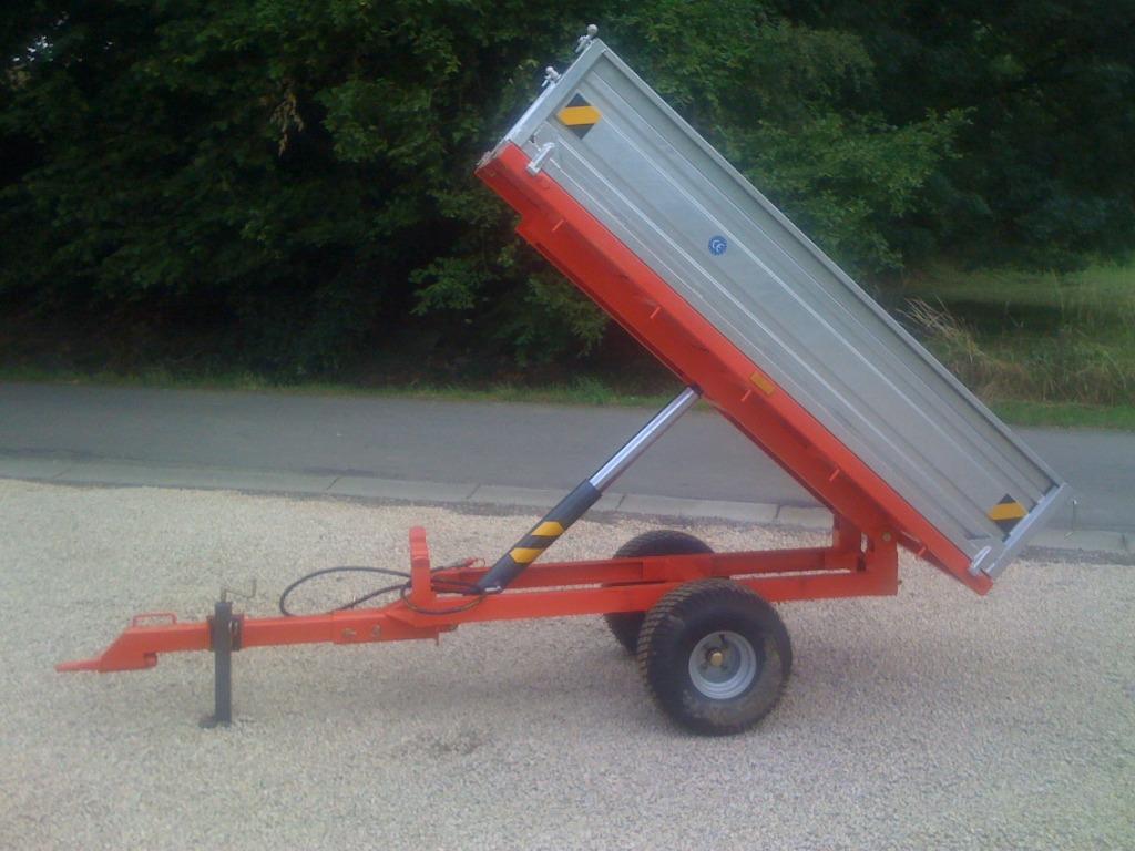 Benne basculante pour minitracteurs 1,5 t et 2,5 tonnes, Neuf, Autres marques, Jusqu'à 80 ch, Enlèvement