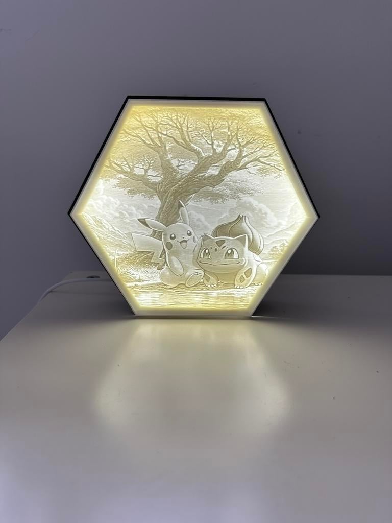 Pokémon LED Lichtbox – Unieke nachtlamp – 3D-geprint, Maison & Meubles, Lampes | Appliques, Neuf, Enlèvement