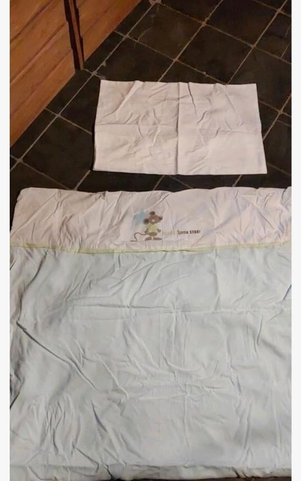 Laken bed park baby Pericles little star donsovertrek muis, Ophalen of Verzenden, Gebruikt, Wit