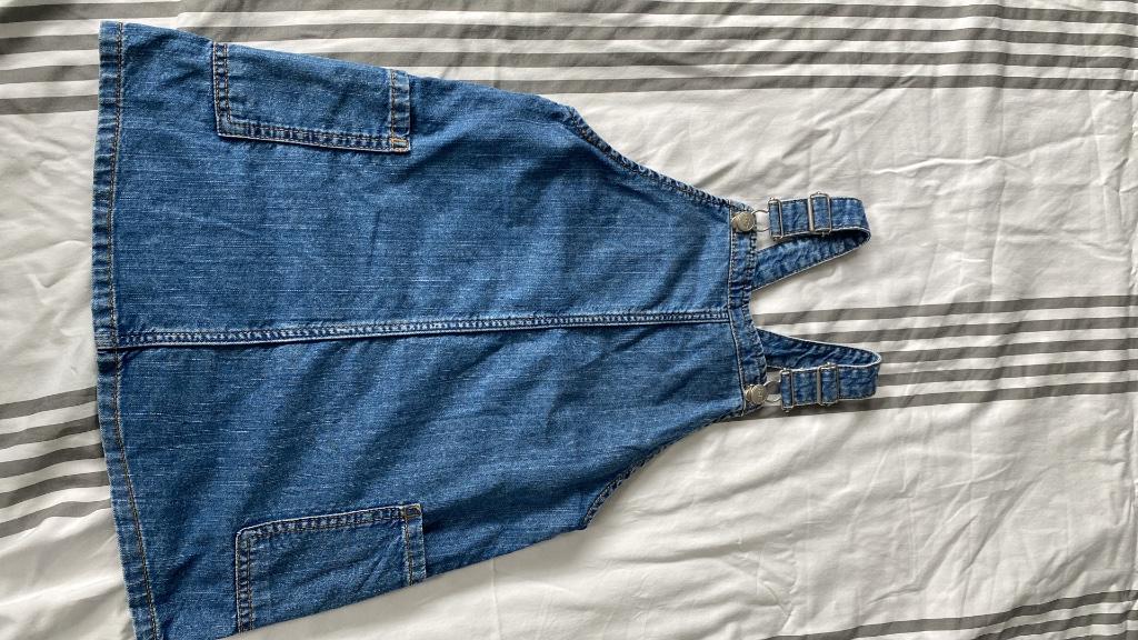 Jeans jurk 116, Kinderen en Baby's, Kinderkleding | Maat 116, Ophalen, Meisje, Zo goed als nieuw, Jurk of Rok