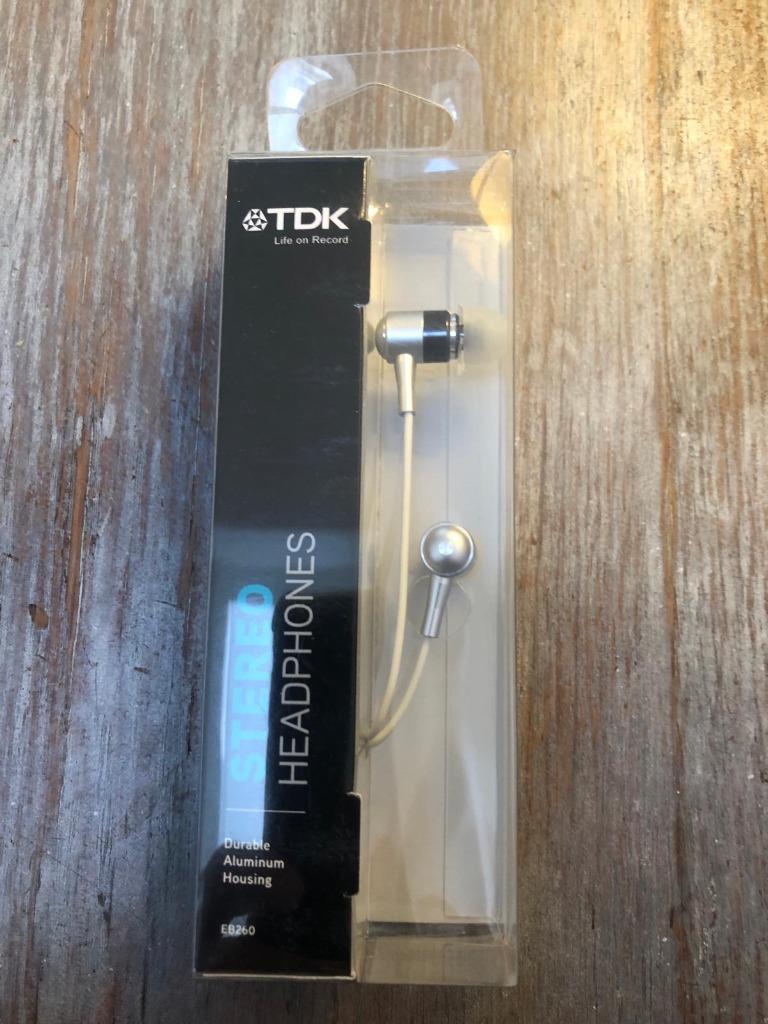 TDK aluminium in-ear stereohoofdtelefoon Akoestische isolati, Verzenden, Nieuw, Overige merken