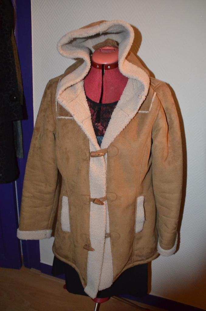 Mantel Vero Moda in omgekeerd lam, Taille 38/40 (M), Vero Moda, Beige, Comme neuf
