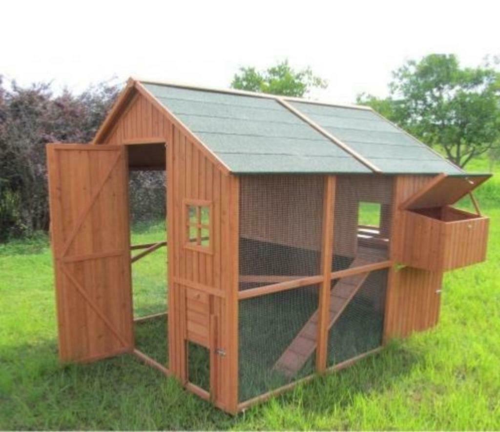 Poulailler XXL pour 18 poules abri coq abri poule clapier, Envoi, Neuf, Poulailler