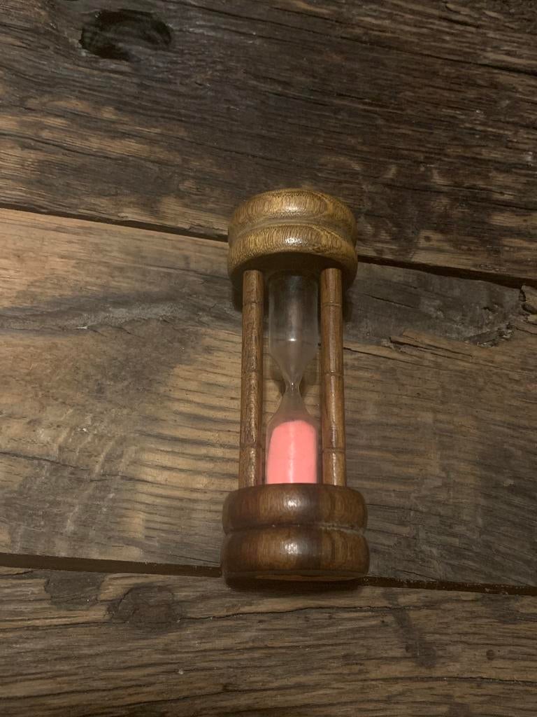 Vintage houten zandloper, Huis en Inrichting, Ophalen of Verzenden, Zo goed als nieuw