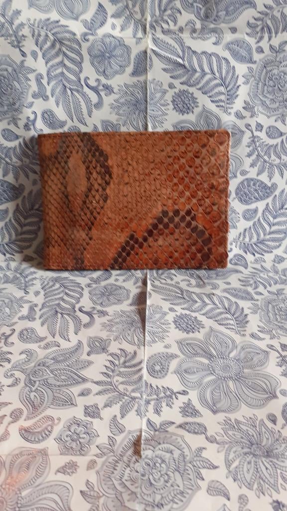 porte feuille homme brun imitation peau, Ophalen of Verzenden, Zo goed als nieuw, Bruin