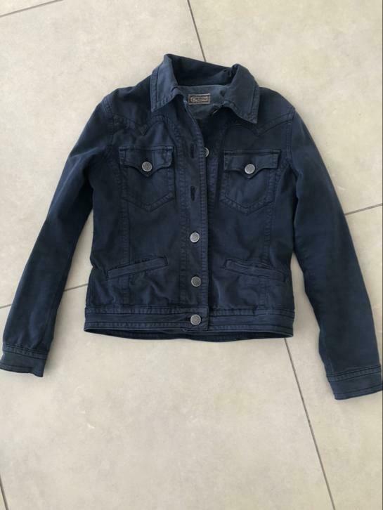 Blauw stoffen jas mt 164 cimarron, Ophalen of Verzenden, Gebruikt, Meisje, Jas