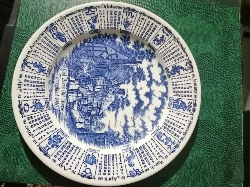 Blauw sierbord, Ophalen