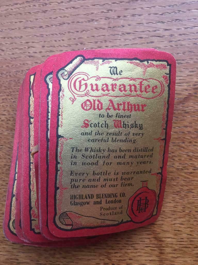 96 Old Arthur etiketten Scotch Whisky, Myncke, zie beshrijvi, Verzamelen, Wijnen, Ophalen of Verzenden, Nieuw, Overige gebieden