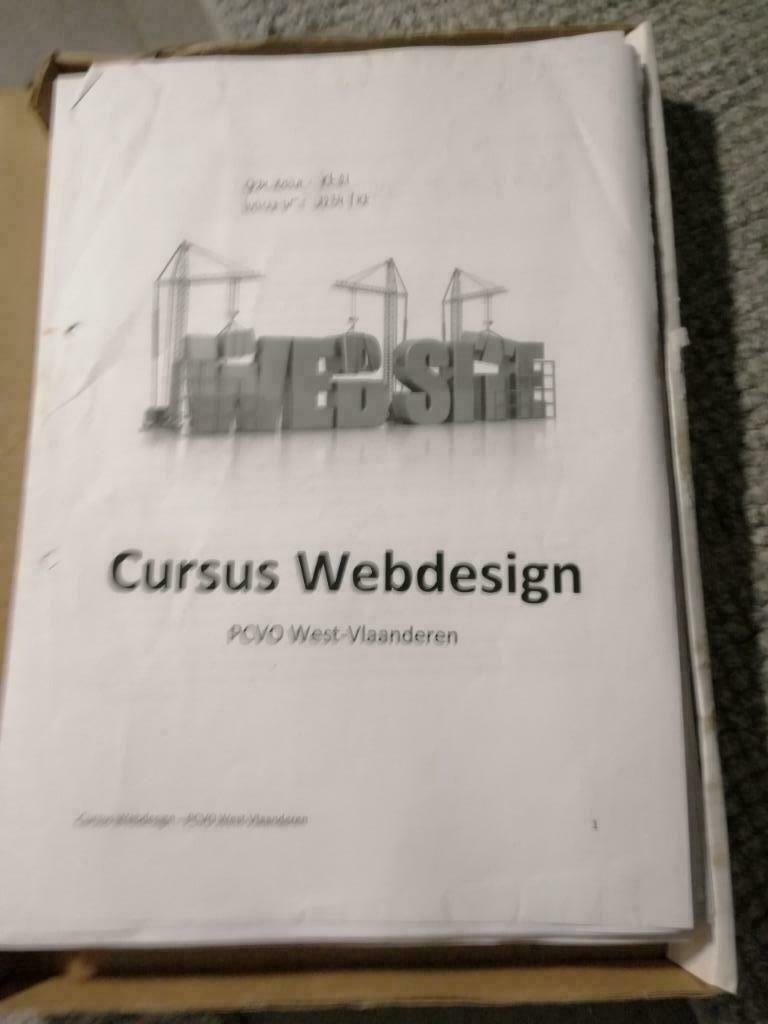 cursus webdesign, Boeken, Ophalen of Verzenden, Zo goed als nieuw