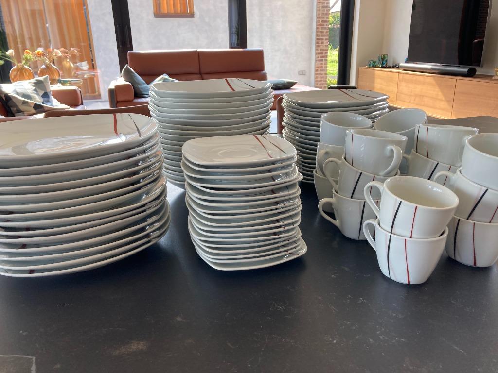 Porselein servies (18delig) Domestic by Mäser AMELIE, Ophalen, Gebruikt, Overige stijlen, Porselein