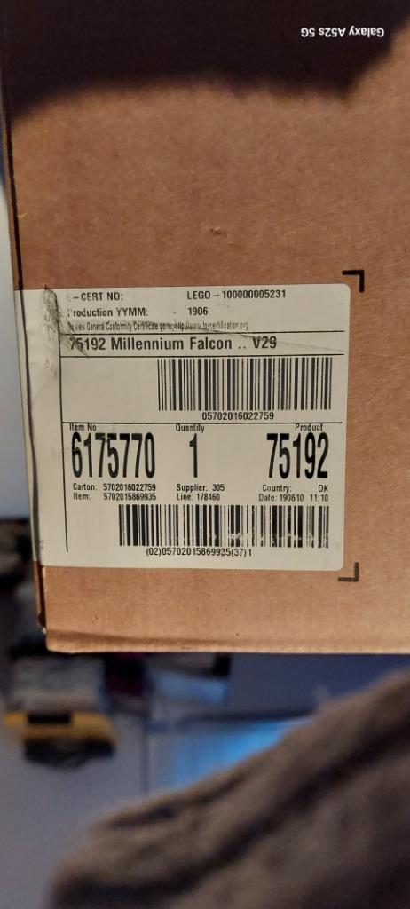 lego milenium falcon 75192, Ophalen, Nieuw, Complete set, Lego