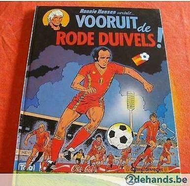 [1881]strip met harde kaft vooruit de rode duivels 1982, Boeken, Stripverhalen, Ophalen of Verzenden, Gelezen