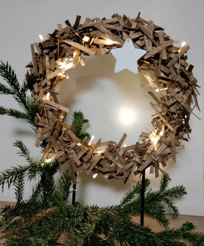 Kerstkrans met verlichting, Ophalen, Zo goed als nieuw